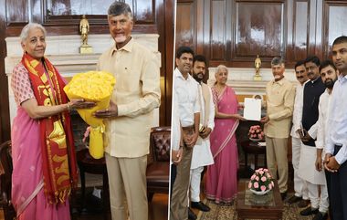 Andhra Pradesh: కేంద్ర ఆర్థిక మంత్రి నిర్మలా సీతారామన్‌తో చంద్రబాబు భేటీ, రాష్ట్రానికి సంబంధించిన పలు అంశాలపై చర్చలు