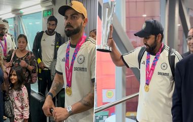 Team India At Delhi: న్యూఢిల్లీకి చేరుకున్న వ‌ర‌ల్డ్ క‌ప్ విన్నర్స్, ఎయిర్ పోర్టు ద‌గ్గ‌ర కోలాహలం, స్వదేశంలో అడుగు పెట్టిన వెంట‌నే రోహిత్, కోహ్లీ ఏం చేశారో చూడండి!