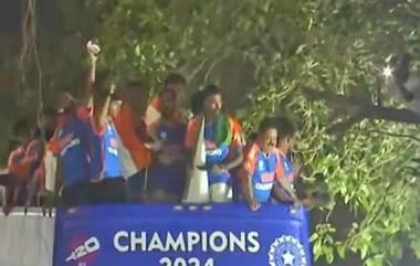 Fan Climbs Tree to Film Team India Victory Parade: చెట్టెక్కిన అభిమానం.. టీమిండియా విక్టరీ పరేడ్ లో అనూహ్య ఘటన.. మీరూ చూడండి!