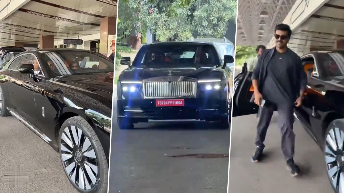 Ram Charan-Rolls Royce Spectre: వీడియో ఇదిగో, రూ.7.50 కోట్ల రోల్స్ రాయిస్ స్పెక్ట్రా కారులో రామ్ చరణ్ ఎంట్రీ, హైదరాబాద్‌లో ఫస్ట్ కారు చరణ్‌దే