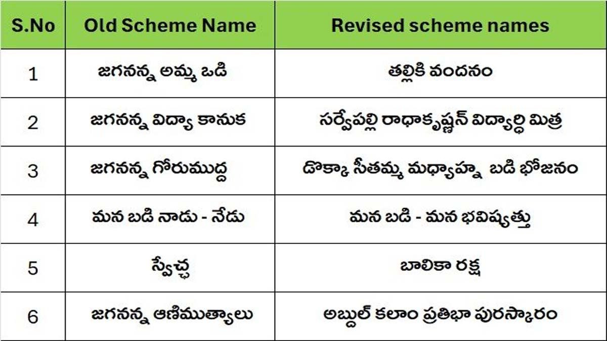 Nara Lokesh : ఏపీ ప్రభుత్వ పథకాల పేరు మార్పు, తల్లికి వందనం, డొక్కా సీతమ్మ మధ్యాహ్న భోజన పథకాలుగా మార్పు, మరిన్ని పథకాలకు కూడా