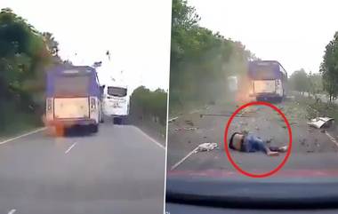 Shamirpet Road Accident: హైదరాబాద్‌ శామీర్ పేటలో ఘోర రోడ్డు ప్రమాదం, అతివేగంతో బస్సును ఢీ కొట్టిన కారు, ఇద్దరు సాఫ్ట్ వేర్ ఉద్యోగుల మృతి, షాకింగ్ వీడియో