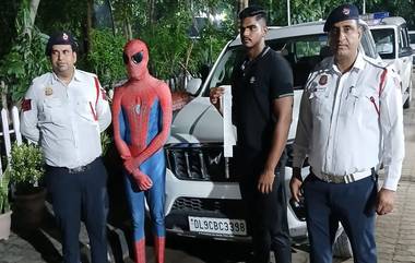 ‘Spiderman’ Fined in Delhi: ఢిల్లీలో స్పైడర్‌ మ్యాన్‌’ అరెస్ట్‌, కారు బానెట్‌పై నిలబడి ప్రమాదకర స్టంట్లు వేసినందుకు భారీగా ఫైన్, వీడియో ఇదిగో..