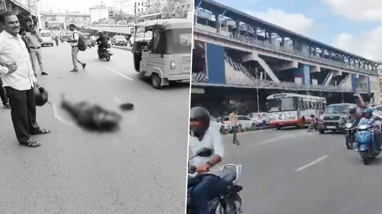 Accident in Hyderabad: దవాఖానకు వెళ్తుండగా ఘోర రోడ్డు ప్రమాదం.. కూతురు మృతి, తండ్రికి తీవ్ర గాయాలు.. హైదరాబాద్ లో ఘటన (వీడియో)