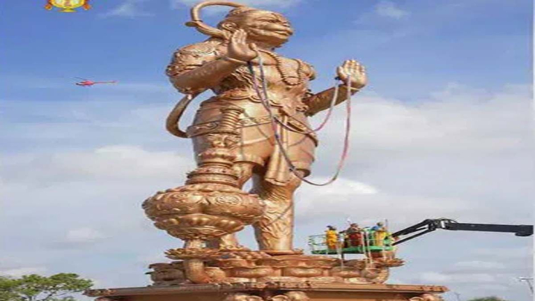 90 Feet Hanuman Statue:అమెరికాలోని టెక్సాస్‌లో 90 అడుగుల హనుమాన్ విగ్రహం, చినజీయర్ స్వామి చేతుల మీదుగా ప్రాణప్రతిష్ట..వీడియో