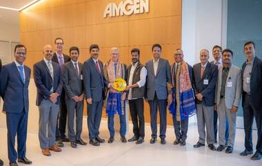 Amgen New Innovation Center in Hyderabad: హైదరాబాద్‌లో కొత్త టెక్నాలజీ, ఇన్నోవేషన్‌ సెంటర్‌ను ప్రారంభించనున్న బయోటెక్‌ దిగ్గజం యాంజెన్‌, 3,000 మందికి ఉపాధి