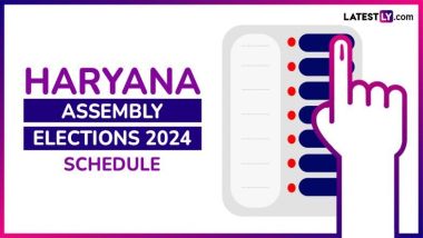 Haryana Assembly Elections 2024: హర్యానా అసెంబ్లీ ఎన్నికలు షెడ్యూల్ ఇదిగో, మొత్తం 90 స్థానాలకు అక్టోబర్‌ 1న పోలింగ్, అక్టోబర్‌ 4న ఫలితాలు