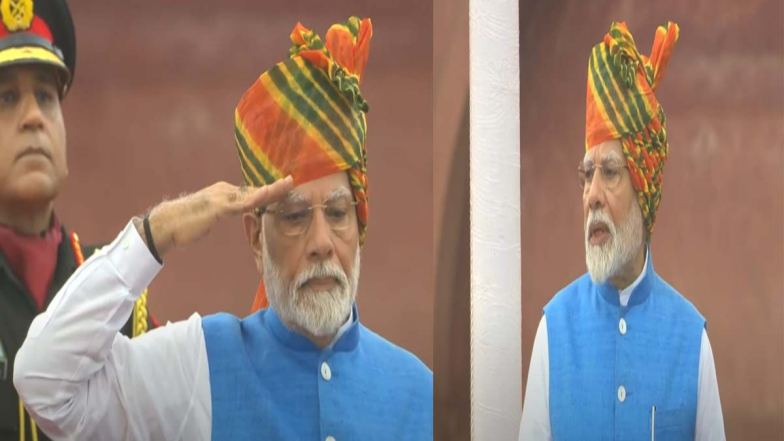 Independence Day 2024: ఎర్రకోటపై ఎగిరిన మువ్వన్నెల జెండా, 11వ సారి జాతీయజెండా ఎగురవేసిన ప్రధాని మోడీ, 2047 వికసిత్ భారత్ లక్ష్యమన్న ప్రధాని,ఎర్రకోటపై హెలికాప్టర్లతో పూలవర్షం