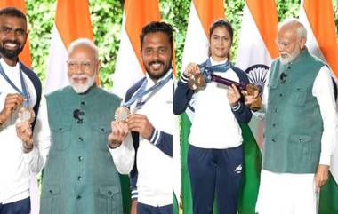 PM Modi Meets Medal Winners: ఒలింపిక్ విజేత‌ల‌ను కలిసిన ప్ర‌ధాని మోదీ వీడియో ఇదిగో, ఇదే పిస్టల్‌తో పతకం తెచ్చానంటూ ప్రధాని మోదీతో మను బాకర్‌ ముచ్చట్లు