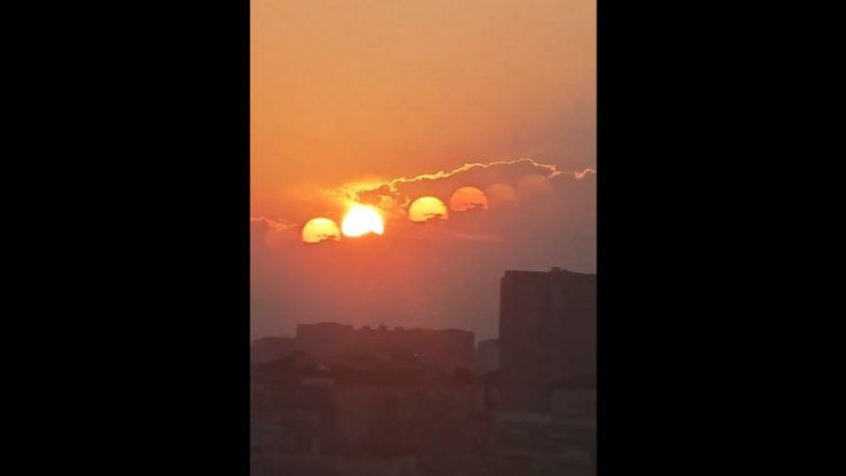 Seven Suns in China: ఆకాశంలో ఏడు మంది సూర్యులు వైరల్ వీడియో ఇదిగో, చైనాలోని సిచువాన్‌లో అద్భుతమైన ఘట్టం