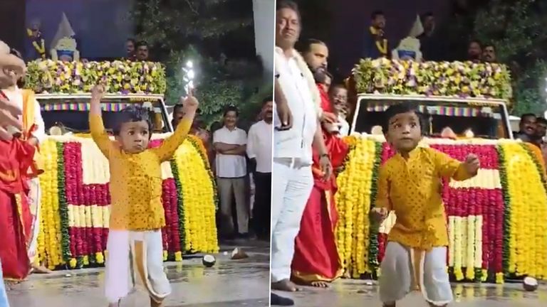 CM Revanth Grand Son Teenmaar Dance: గణేష్ నిమజ్జనంలో సీఎం రేవంత్ మనవడి చిందులు.. ఫిదా అయిన ముఖ్యమంత్రి (వీడియోతో)