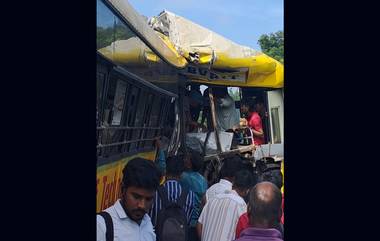 Road Accident: జర్నీ సినిమాను తలపించేలా యాక్సిడెంట్.. మెదక్ జిల్లా నర్సాపూర్ బీవీఆర్ఐటీ కాలేజీ బస్సులకు ప్రమాదం.. డ్రైవర్ మృతి.. పలువురు విద్యార్థులకు గాయాలు