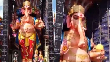 Khairatabad Big Ganesh Darshan: 70 ఏండ్లు.. 70 అడుగుల ఎత్తు.. భక్తులకు దర్శనమిచ్చిన ఖైరతాబాద్ బడా గణేష్.. డ్రోన్ విజువల్స్ మీరూ చూడండి (వీడియోతో)