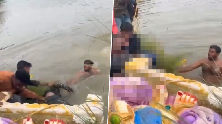 Ganesh Immersion Tragedy: వినాయక నిమజ్జనంలో అపశృతి.. వినాయకుడి విగ్రహం మీదపడి ఇద్దరు యువకులు మృతి