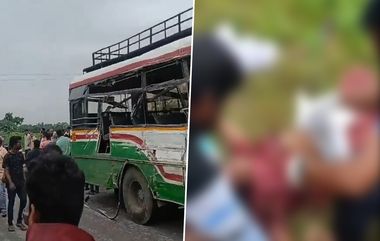 Road Accident: జనగామలో ఘోర రోడ్డు ప్రమాదం.. లారీని ఢీకొట్టిన బస్సు.. ముగ్గురు దుర్మరణం