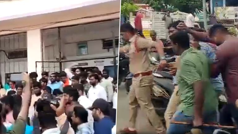 Tension Erupt in Kamareddy: యూకేజీ చిన్నారిపై పీఈటీ టీచర్ దారుణం, స్కూలును ముట్టడించిన బంధువులు, ఆందోళనకారులపై పోలీసులు లాఠీఛార్జ్, సీఐ తలకు గాయం