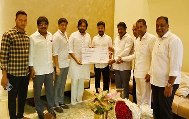 Pawan Kalyan With Revanth Reddy: తెలంగాణ సీఎం రేవంత్‌ రెడ్డితో ఏపీ డిప్యూటీ సీఎం పవన్ భేటీ, సీఎంఆర్‌ఎఫ్‌కు రూ. కోటి విరాళం అందజేత