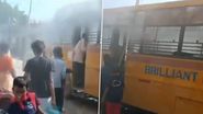 Kamareddy School Bus Fire: వీడియో ఇదిగో, బ్యాటరీ పేలి ప్రైవేట్ స్కూల్ బస్సులో ఒక్కసారిగా మంటలు, భయంతో కేకలు వేసిన విద్యార్థులు