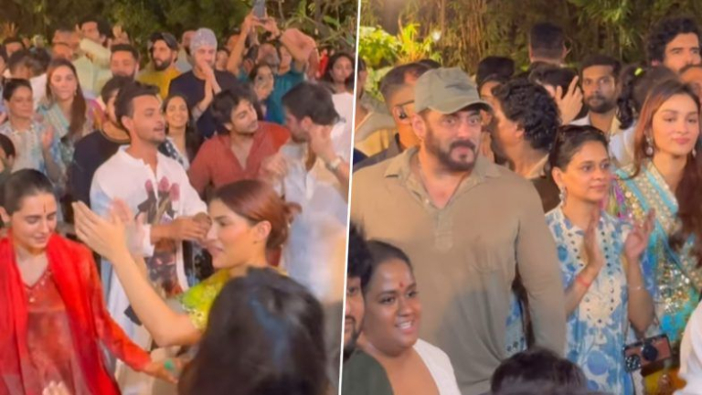 Salman Khan Dance Video: సల్మాన్ ఖాన్ డ్యాన్స్ వీడియో ఇదిగో, వినాయక చవితి వేడుకల్లో చిన్నపిల్లలతో కలిసి చిందేసిన బాలీవుడ్ హీరో