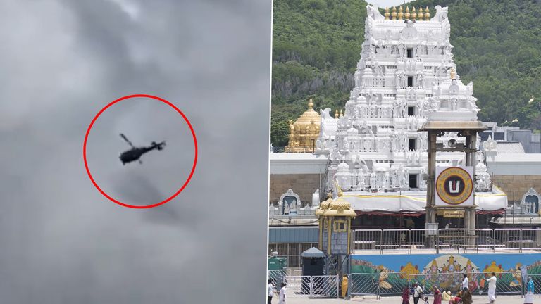 Tirumala: వీడియో ఇదిగో, తిరుమల శ్రీవారి ఆలయం పరిసరాల్లో హెలికాప్టర్ కలకలం, ఆగ్రహం వ్యక్తం చేస్తున్న భక్తులు