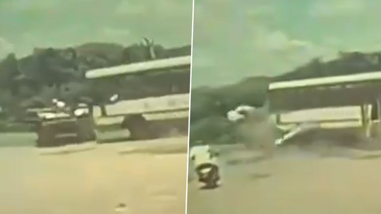 Accident Caught on Camera: వీడియో ఇదిగో, వరంగల్‌లో ట్రాక్టర్‌ను ఢీ కొట్టిన ఆర్టీసీ బస్సు, మూడు ముక్కలైన ట్రాక్టర్, డ్రైవరుకు తీవ్ర గాయాలు