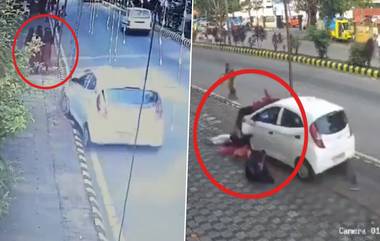 Accident Caught on Camera: వీడియో ఇదిగో, రోడ్డు పక్కన నడుచుకుంటూ వెళ్లుతున్న అమ్మాయిలపై దూసుకెళ్లిన కారు, ఒకరు మృతి, మరో ఇద్దరికి గాయాలు