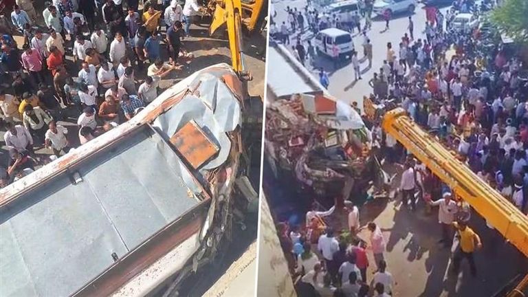 Rajasthan Road Accident: ఘోర రోడ్డు ప్రమాదం వీడియో ఇదిగో, కల్వర్టును ఢీకొట్టిన బస్సు, 12 మంది మృ అక్కడికక్కడే మృతి, పలువురికి తీవ్ర గాయాలు