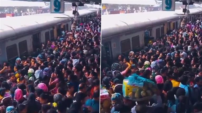 Mumbai Local Train: ముంబై లోకల్ ట్రైన్‌లో ప్రయాణించాలంటే చుక్కలే, ఈ వీడియో చూస్తే మీకే అర్థమవుతుంది మరి