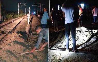 Soil On Railway Track: రైళ్లను పట్టాలు తప్పించేందుకు దుండగులు దుశ్చర్య.. ట్రాక్‌ పై మట్టి కుప్ప.. లోకో పైలట్‌ అప్రమత్తతతో తప్పిన పెను ప్రమాదం.. యూపీలో ఘటన (వీడియోతో)