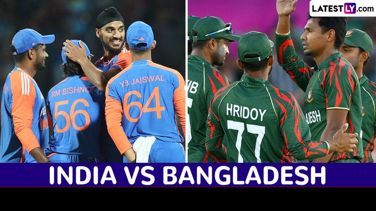 India vs Bangladesh, 1st T20, 2024: బంగ్లాదేశ్‌ను చితక్కొట్టి ఓడించిన టీమిండియా.. 11.5 ఓవర్లలో 3 వికెట్లు కోల్పోయి 132 పరుగులు చేసిన భారత్..హార్దిక్ పాండ్యా కొట్టిన విన్నింగ్ సిక్సి వీడియో వైరల్...( Viral Video)