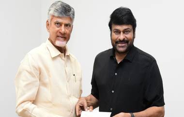 Chiranjeevi Meet CM Chandrababu: ఏపీ సీఎం చంద్రబాబును కలిసిన మెగాస్టార్ చిరంజీవి...వరద సాయం చెక్కు చంద్రబాబుకు అందజేత...