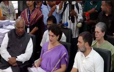 Priyanka Gandhi: వయనాడ్‌లో నామినేషన్ దాఖలు చేసిన ప్రియాంక గాంధీ, హాజరైన సోనియా - రాహుల్ గాంధీ...భారీగా తరలివచ్చిన ప్రజలు