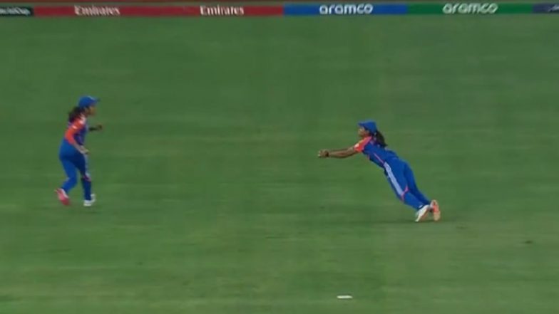 ICC Women's T20 World Cup 2024: ICC మహిళల T20 ప్రపంచ కప్ 2024, భారత ఫీల్డర్ రాధా యాదవ్ అద్భుతమైన క్యాచ్ వీడియో ఇదిగో..