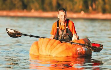 Pumpkin Boat: గుమ్మడికాయ పడవపై 26 గంటల ప్రయాణం.. గిన్నిస్‌ వరల్డ్ రికార్డు.. ఏంటా సంగతి??