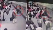 GRP Jawans Save Passenger: వీడియో ఇదిగో, రైలు ఎక్కుతూ ప్లాట్ పాం మధ్యలో ఇరుక్కుపోయిన ప్రయాణికుడిని కాపాడిన జవాన్లు