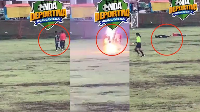 Lightning Strike Kills Player: షాకింగ్ వీడియో ఇదిగో, ఫుట్‌బాల్ ఆటగాడిపై పిడుగు పడి అక్కడికక్కడే మృతి, షాక్‌తో కళ్లు తిరిగిపడిపోయిన మిగతా ఆటగాళ్లు