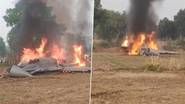 IAF Plane Crash in Agra: ఆగ్రా సమీపంలో కుప్పకూలిన మిగ్-29 యుద్ధ విమానం, తృటిలో ప్రాణాలతో బయటపడ్డ పైలట్, వీడియో ఇదిగో..