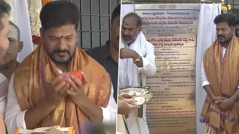 CM Revanth Reddy: వేములవాడలో సీఎం రేవంత్ రెడ్డి ప్రత్యేక పూజలు , పలు అభివృద్ధి పనులకు శ్రీకారం చుట్టనున్న రేవంత్..వీడియో ఇదిగో