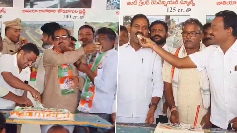 Controversy On MLA Vivek Birthday: వివాదంలో కాంగ్రెస్ ఎమ్మెల్యే వివేక్ బర్త్ డే వేడుకలు, ఎమ్మెల్యే పుట్టినరోజు వేడుకల్లో పాల్గొన్న పోలీసులు..వీడియో వైరల్