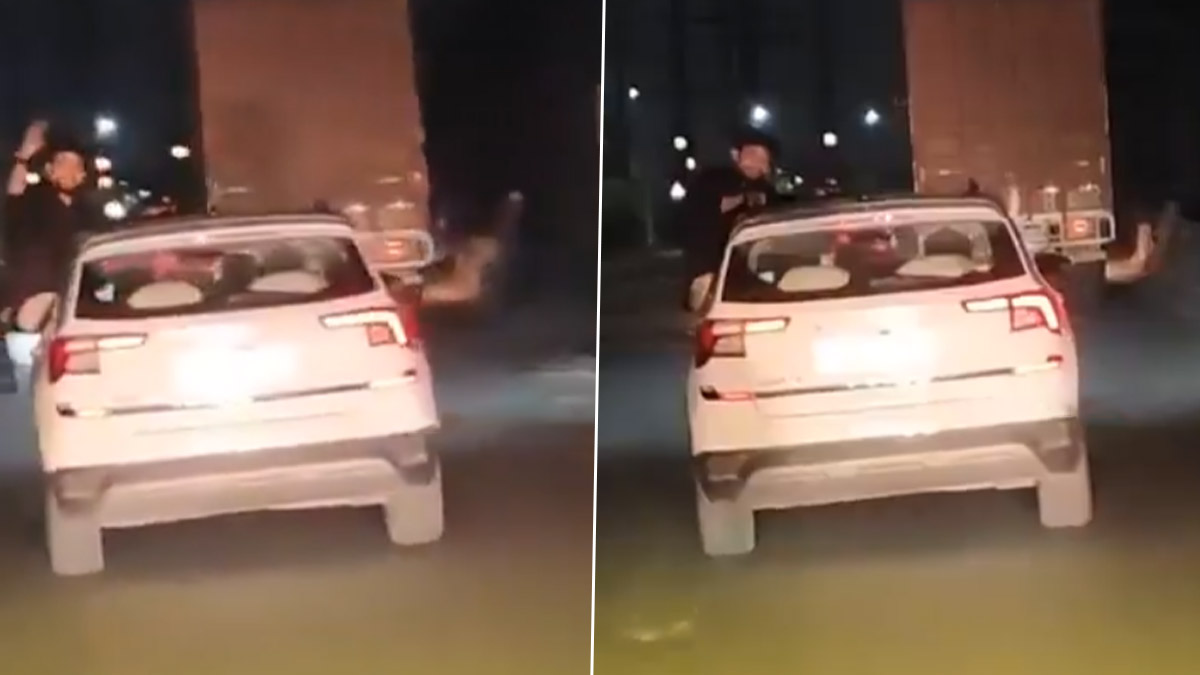 Viral Video: సోషల్ మీడియాలో వైరల్‌ కావడానికి ప్రమాదకర స్టంట్లు, గచ్చిబౌలిలో షాకింగ్ స్టంట్...వీడియో ఇదిగో