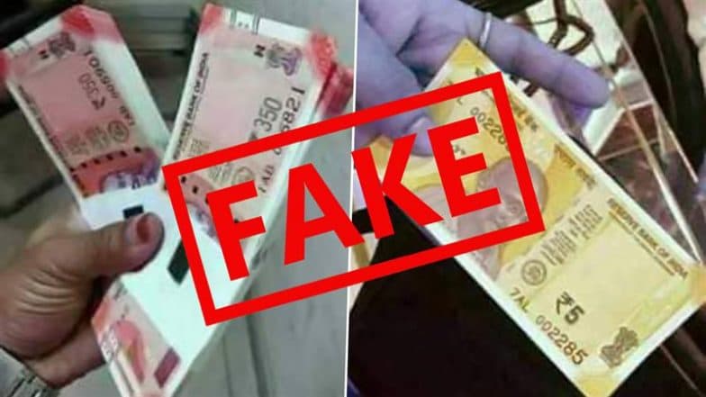 Fake INR 350 and INR 5 Notes Goes Viral on Social Media (Photo Credits: Facebook/ Md Murad Miah)