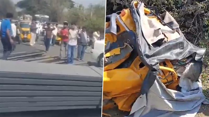 Road Accident At Warangal: రిపబ్లిక్ డే వేళ వరంగల్‌లో ఘోర రోడ్డు ప్రమాదం, ఆటోను ఢీ కొట్టిన లారీ, ఏడుగరు మృతి.. షాకింగ్ వీడియో