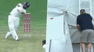 Rishabh Pant Hits Massive Six: రిష‌భ్ పంత్‌ భారీ సిక్స్‌ వీడియో ఇదిగో, నిచ్చెనెక్కి బంతిని తీసిన గ్రౌండ్ స్టాఫ్, టీమిండియా తొలి ఇన్నింగ్స్ లో 185 పరుగులకే ఆలౌట్