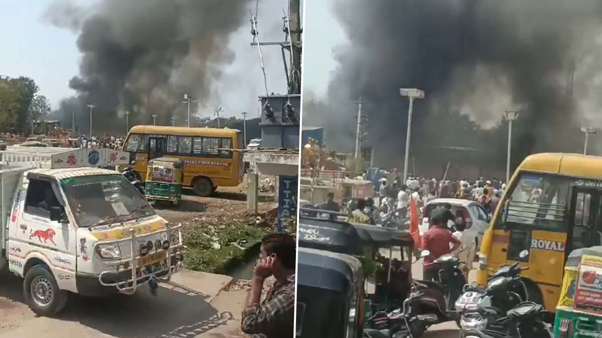 Vijayawada Fire: వీడియోలు ఇవిగో, విజయవాడలో భారీ అగ్నిప్రమాదం, సితార గ్రౌండ్స్‌ జలకన్య ఎగ్జిబిషన్‌ ఒక్కసారిగా ఎగసిన మంటలు