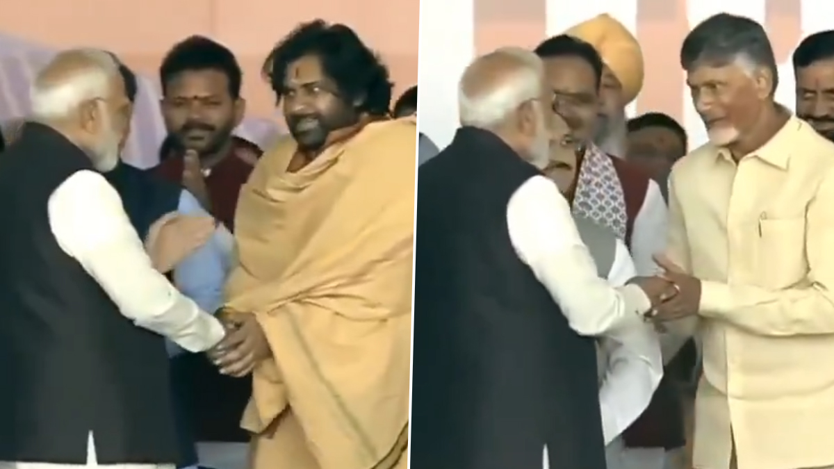 Pawan Kalyan Meets PM Modi: వీడియో ఇదిగో, పవన్ కళ్యాణ్‌తో ప్రధాని మోదీ ముచ్చట్లు, అనంతరం సీఎం చంద్రబాబుతో కరచాలనం, ఢిల్లీ సీఎం ప్రమాణ స్వీకారం వేడుకలో ఘటన