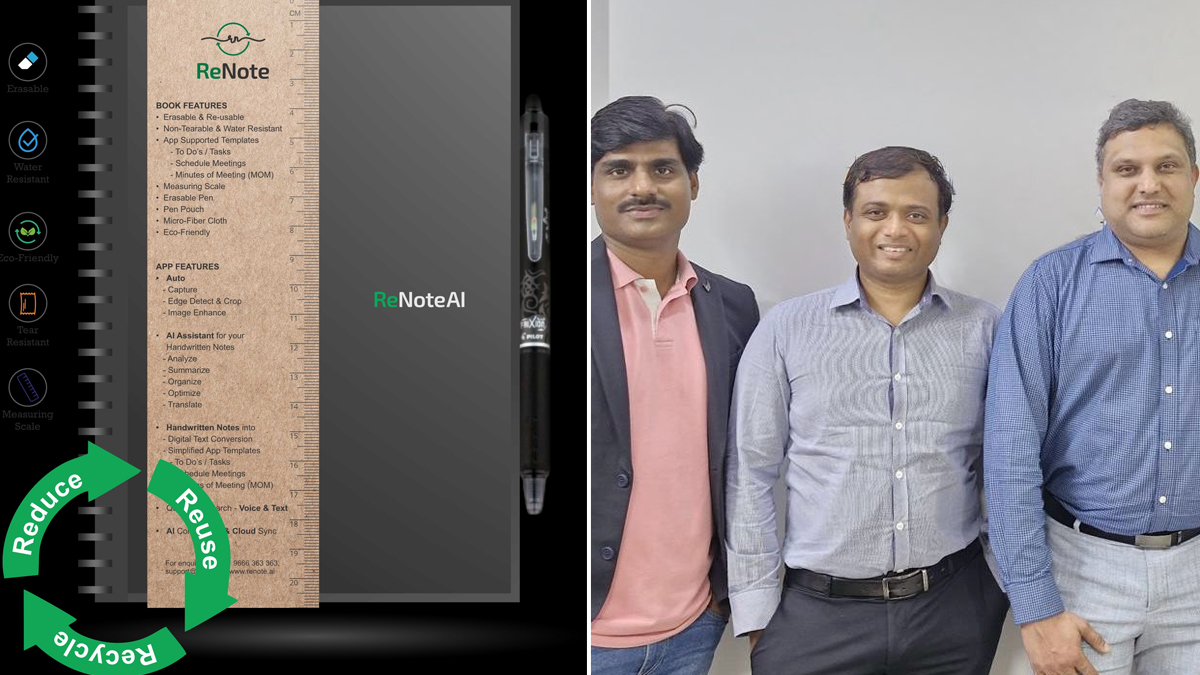 World's First AI Powered Reusable Smart Notebook: ప్రపంచంలోనే మొట్టమొదటి ఏఐ ఆధారిత పునర్వినియోగ స్మార్ట్‌ నోట్‌ బుక్‌.. అభివృద్ధి చేసిన హైదరాబాదీ టెకీలు.. విశేషాలు చూస్తే, అబ్బురపడాల్సిందే!!