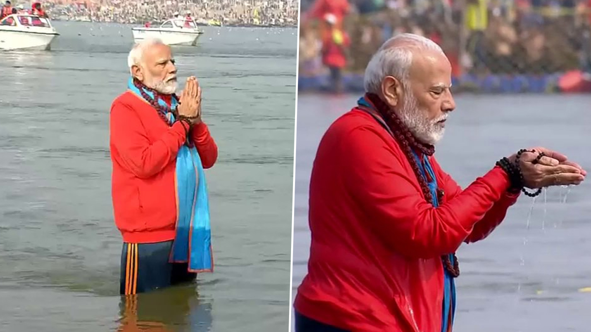 PM Modi Takes Holy Dip at Triveni Sangam: వీడియో ఇదిగో, పవిత్ర త్రివేణీ సంగమంలో పవిత్ర స్నానం ఆచరించిన ప్రధాని మోదీ, నేటి వరకు 39 కోట్ల మంది పుణ్యస్నానాలు