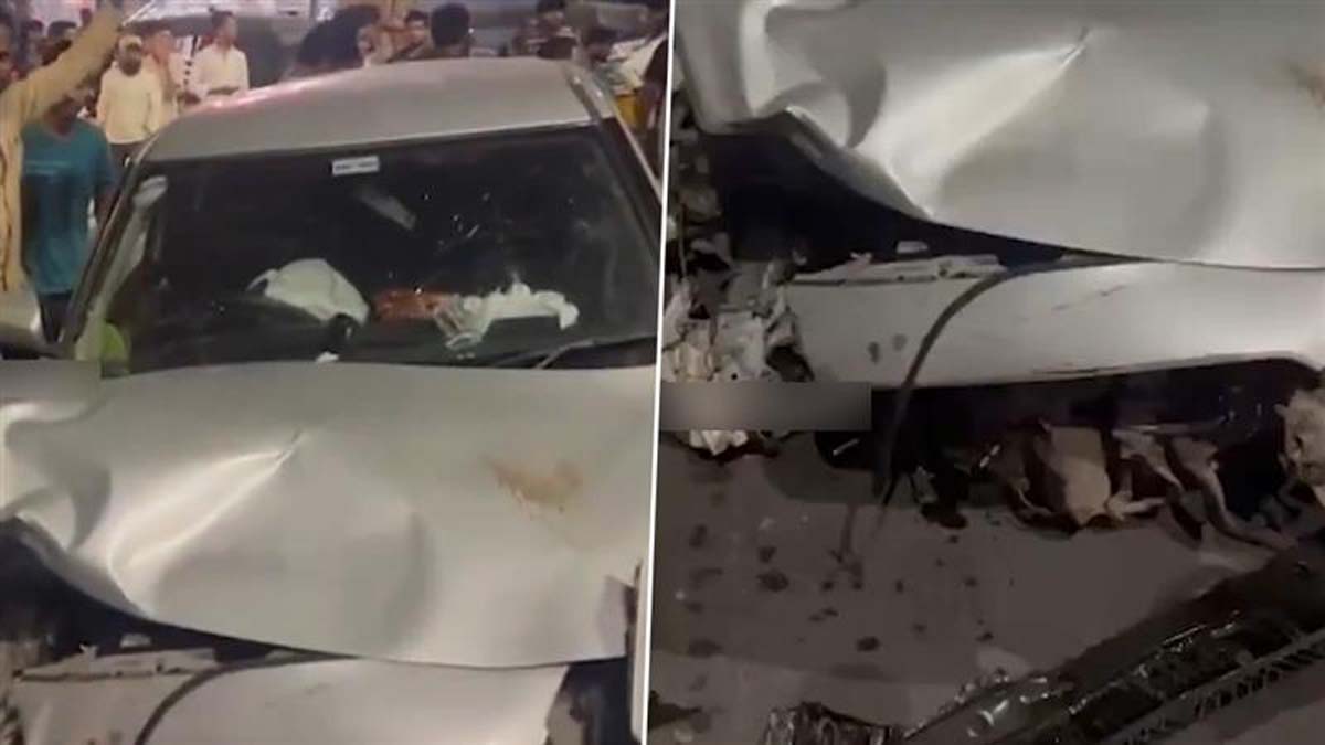 Car Accident At Kukatpally: వీడియో.. హైదరాబాద్ కూకట్ పల్లి మెట్రో స్టేషన్ వద్ద కారు బీభత్సం.. మద్యం మత్తులో అతివేగంతో మరో కారును ఢీకొట్టిన మందుబాబు, 5గురికి తీవ్ర గాయాలు