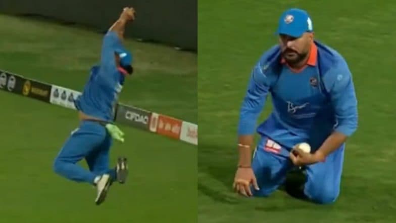 Yuvraj Singh Catch Video: వీడియో ఇదిగో, బౌండరీ లైన్ వద్ద అద్భుతమైన క్యాచ్ అందుకున్న యువరాజ్ సింగ్, వారెవ్వా అంటున్న నెటిజన్లు