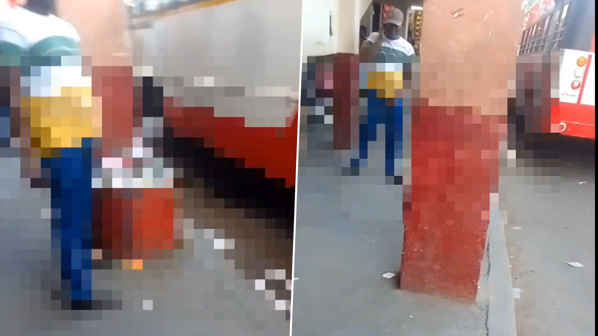 Man Obscene Behaviour In Public Place: అమ్మాయిల ముందు అసభ్యంగా ప్రవర్తించిన వ్యక్తి.. సికింద్రాబాద్ - రేతిఫిల్ బస్టాప్‌ లో ఘటన (వీడియో వైరల్)